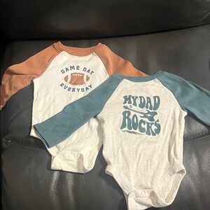 Jumping Beans Football and Rock Themed Bodysuit Set